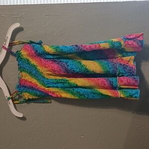 Fashion boutique rainbow girls sun dress 5